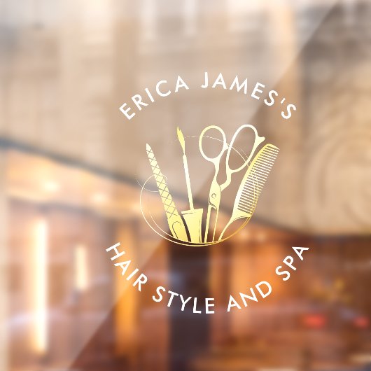 ワインボルドー&ゴールドビューティーサロン ウィンドウサイン (シート2)