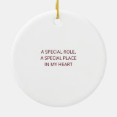 ワインボルド ブライドメイド 現代の ミニマル ネーム 年 セラミックオーナメント (裏面)