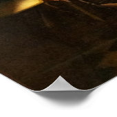 ワインポスターのグラスを熟読する ポスター (角)