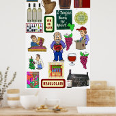 ワインポスター、ボージョレ新しい ポスター (キッチン)