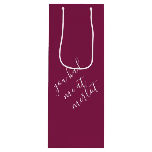 ワインポン ワインボトル ギフトバッグ バーガンディワイン 楽しいワインポン ギフトバッグ (正面)