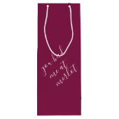 ワインポン ワインボトル ギフトバッグ バーガンディワイン 贈り物 面白い (裏面)