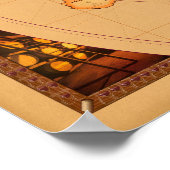 ワインマップの世界ポスタープリント ポスター (角)