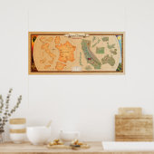 ワインマップの世界様々なサイズのポスタープリント ポスター (キッチン)