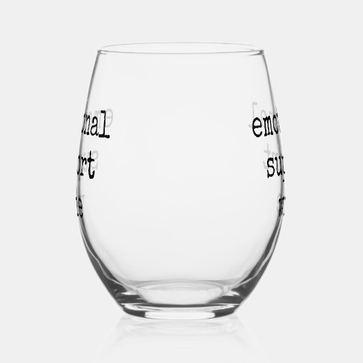 ワインマニアのためのユーモア溢れる感情的サポートワイングラスギフト ステムなしワイングラス (左)