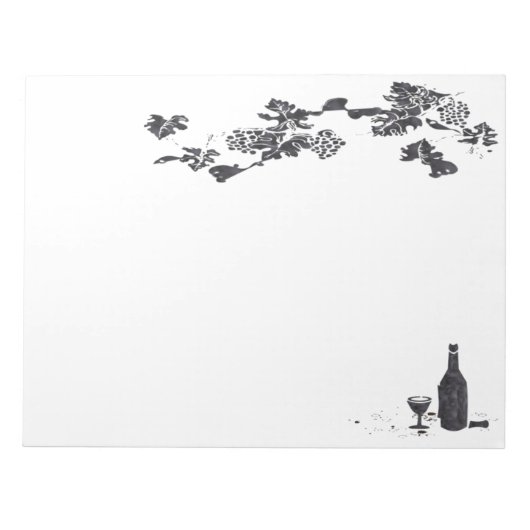 ワインメニューメモ帳 ノートパッド (正面)