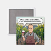 ワインメーカーのブドウ園、ワインは生命のエリート マグネット (正面/裏面)