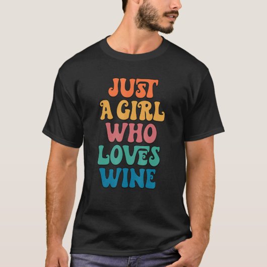 ワインメーカーのワインファンダムが大好きな女の子 Tシャツ (正面)