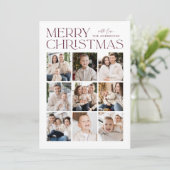 ワインモダンクリスマス9フォトコラージュ シーズンカード (スタンド正面)