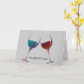 ワインモダングラスアート カード (黄色い花)