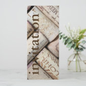 ワインモダンコルク-ワインテイストブライダルシャワー 招待状 (スタンド正面)