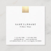 ワインモダン勾配金ゴールドロイヤリティパンチ スクエア名刺 (裏面)