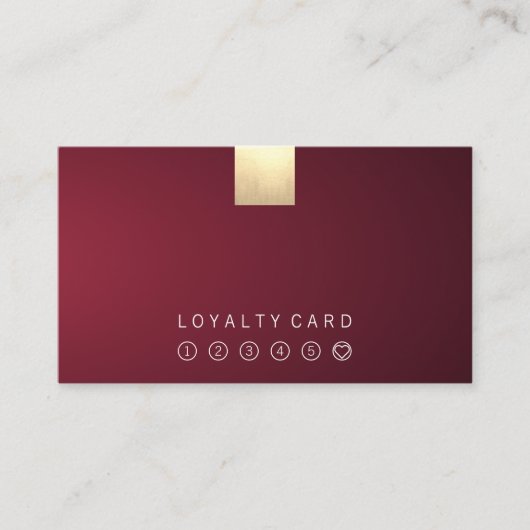 ワインモダン勾配金ゴールドロイヤリティパンチ 名刺 (正面)