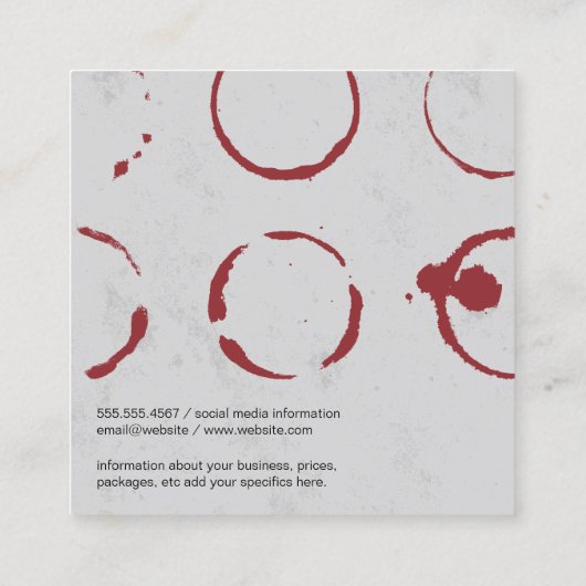 ワインモダン染色 スクエア名刺 (裏面)