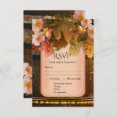 ワインモチーフのメニュー選択付き結婚式出欠ハガキ 招待状 (正面/裏面)