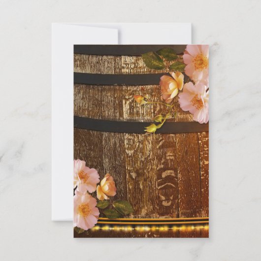 ワインモチーフのメニュー選択式の結婚式出欠ハガキ 招待状 (裏面)