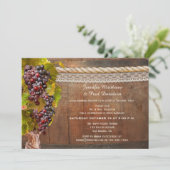 ワインモチーフの結婚式後パーティーのみ招待状 招待状 (スタンド正面)