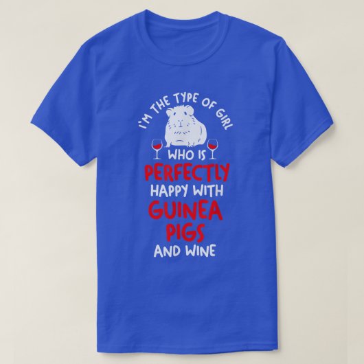 ワインモルモット Tシャツ (デザイン正面)