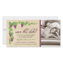 ワインヤードのセイヴ・ザ・デート発表(羊皮紙)
