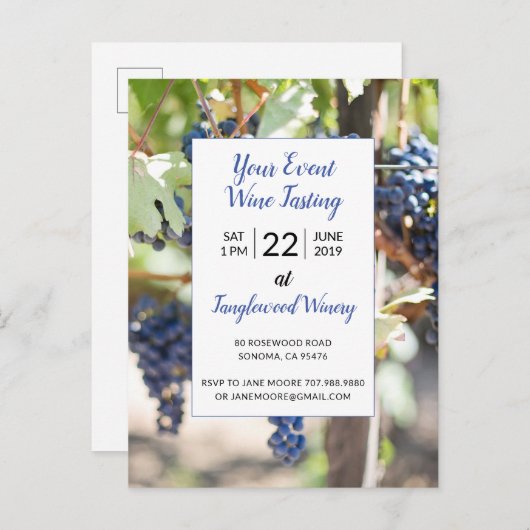 ワインユニオン イベント ワイン テイスティング パーティー インビテーションポストカード (正面/裏面)