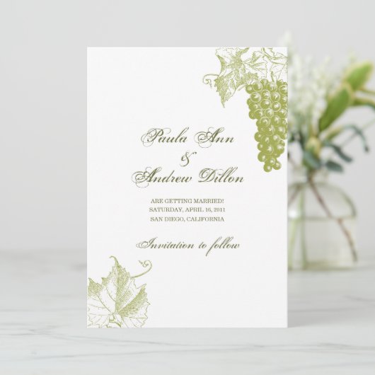 ワインユリの結婚式招待状 招待状 (スタンド正面)