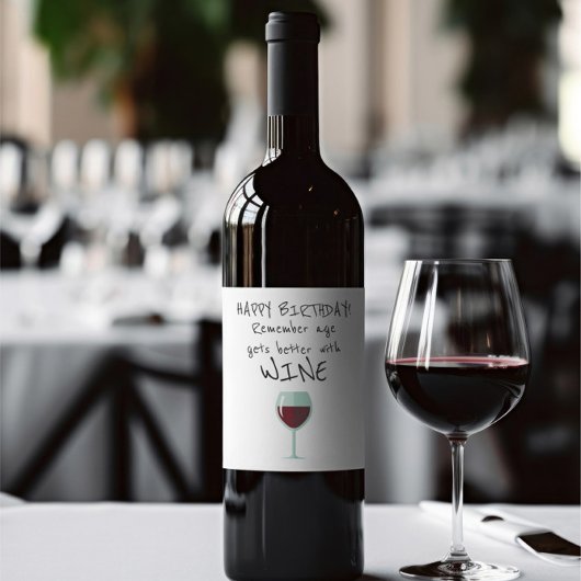 ワインユーモアで年を取り戻す ワインラベル