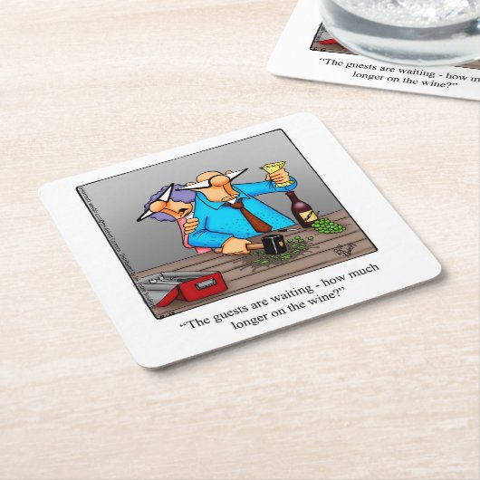 ワインユーモアのコースターギフト スクエアペーパーコースター (アングル)