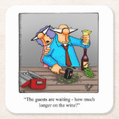 ワインユーモアのコースターギフト スクエアペーパーコースター (正面)