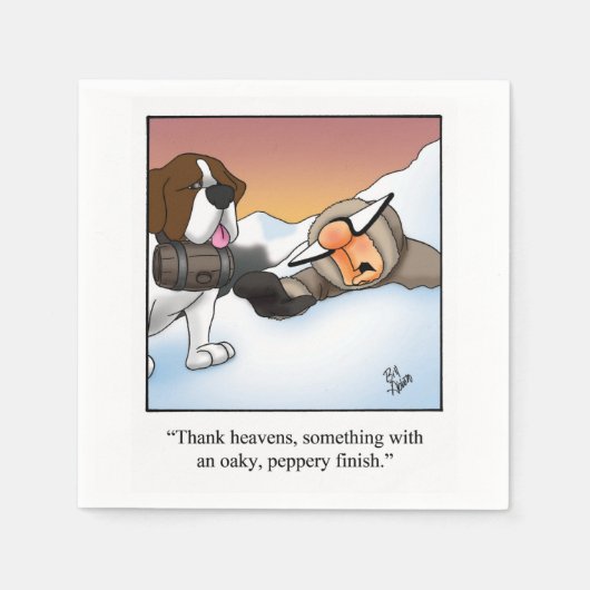 ワインユーモアカクテルパーティーナプキンズ スタンダードカクテルナプキン (正面)