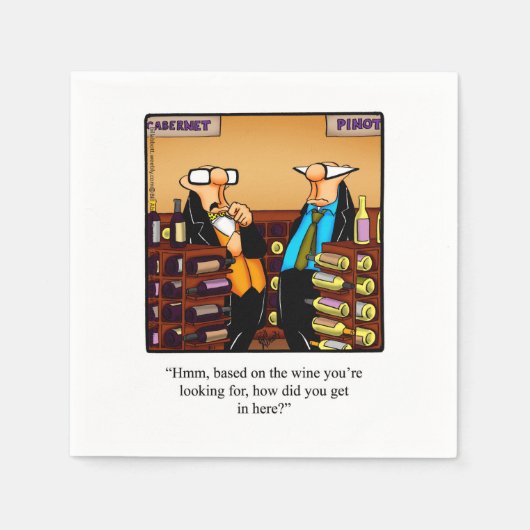 ワインユーモアカクテルパーティーナプキンズ スタンダードカクテルナプキン (正面)