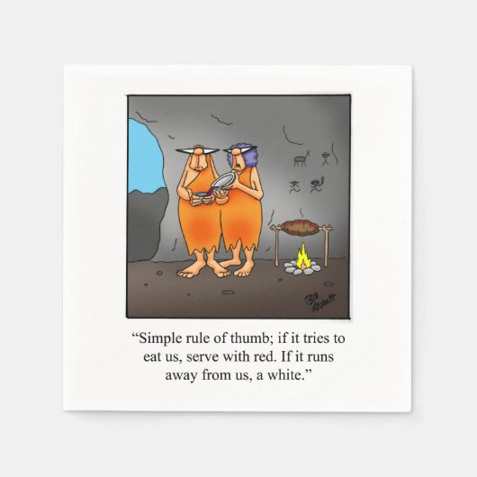 ワインユーモアカクテルパーティーナプキン スタンダードカクテルナプキン (正面)