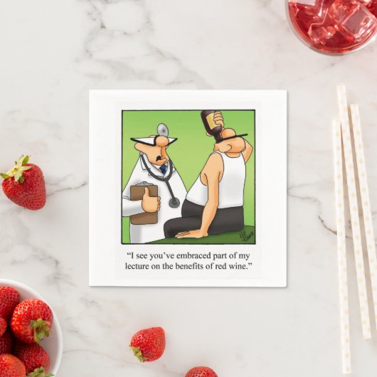 ワインユーモアカクテルパーティーナプキン スタンダードカクテルナプキン (インサイチュ)