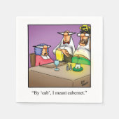 ワインユーモアカクテルパーティーナプキン スタンダードカクテルナプキン (正面)