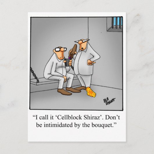 ワインユーモア葉書「斑点」 ポストカード (正面)