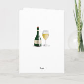 ワインユーモア クリスマスに白い雪を夢見る 面白い カード (裏面)