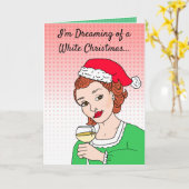 ワインユーモア クリスマス カード (黄色い花)