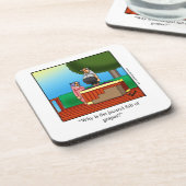 ワインユーモア"ジャグジー"コースターセット"スペクティックル" コースター (左側)