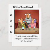 ワインユーモア"スペクティックルズ"パーティの招待状 招待状 (正面/裏面)