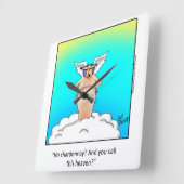 ワインユーモア"斑点"壁時計の贈り物 スクエア壁時計 (傾斜)