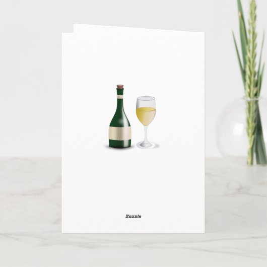 ワインユーモア 白いクリスマスを夢見て 面白い カード (裏面)