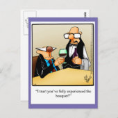 ワインユーモア「花束を体験する」ポストカード ポストカード (正面/裏面)