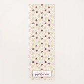 ワインヨガマットの前に赤い白ワイングラスのヨガ ヨガマット (正面)