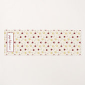 ワインヨガマットの前に赤い白ワイングラスのヨガ ヨガマット (正面(横))