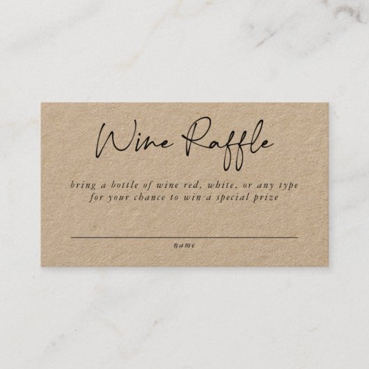 ワインラッフルエンクロージャカード 名刺 (正面)
