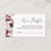 ワインラッフルゲーム | ブルゴーニュ秋ブライダルシャワー エンクロージャーカード (正面)