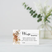 ワインラッフルチケットカード秋秋ブライダルシャワー プレイスカード (スタンド正面)