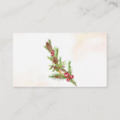 ワインラッフルチケットクリスマスブライダルシャワー プレイスカード (裏面)