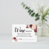 ワインラッフルチケット英語スペインのシャワーカード プレイスカード (スタンド正面)