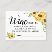 ワインラッフルチケット英語スペインのシャワーカード プレイスカード (正面)