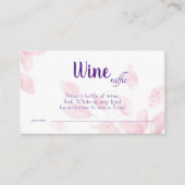 ワインラッフル結婚ブライダルシャワーカード プレイスカード (正面)